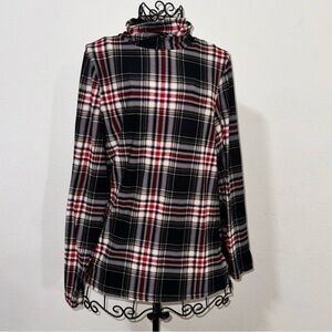 Plaid Turtleneck Women’s Top